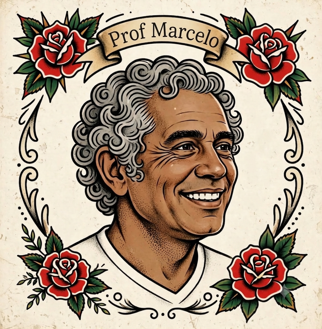 Ilustração estilo clássico do Professor Marcelo Correia Loureiro